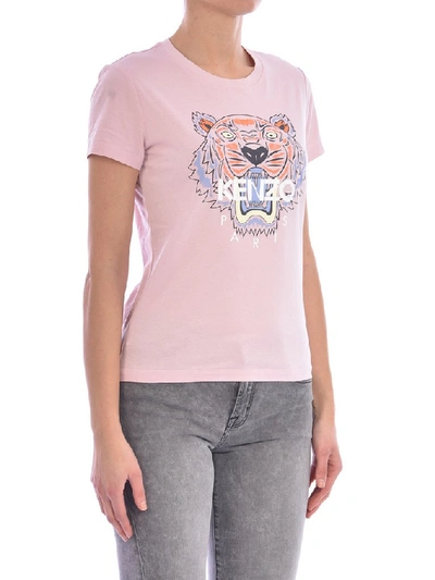 Shop Kenzo Tiger Printed T In Pink