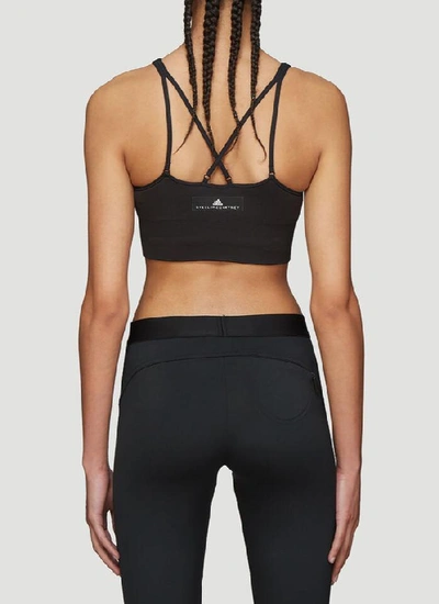 Shop Adidas By Stella Mccartney Essential Sports Bra In Black