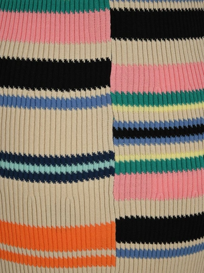 Shop Kenzo Striped Midi Dress In Multi