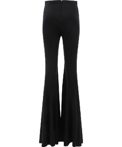 Shop Balmain Flared Trousers In Black