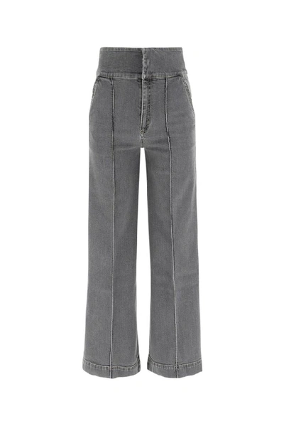 Shop Stella Mccartney Wide Leg Jeans In Grey