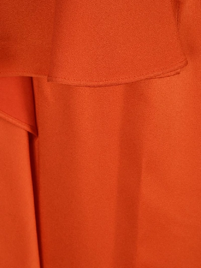 Shop Stella Mccartney Draped Back Dress In Orange