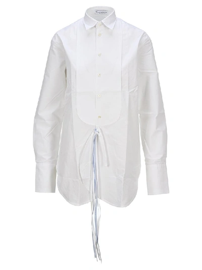 Shop Jw Anderson Tuxedo Tassel Shirt In White