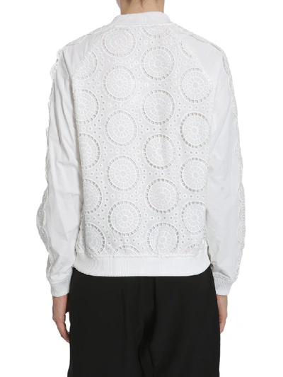 Shop Opening Ceremony Anglaise Lace Bomber Jacket In White