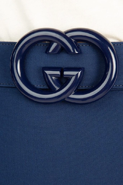 Shop Gucci Gg Belted A In Blue