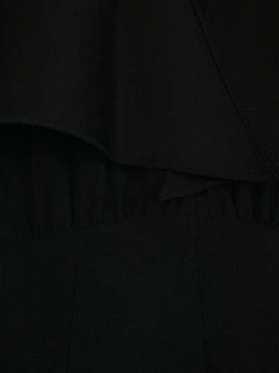 Shop Prada Draped Sleeveless Midi Dress In Black