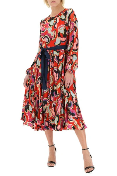 Shop Saloni Coral Midi Dress In Stampa