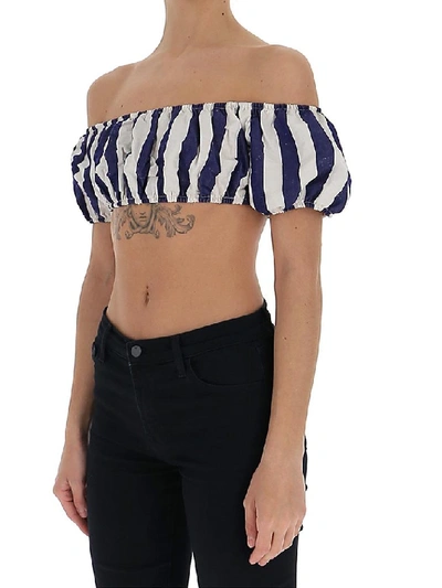Shop Sunnei Printed Cropped Top In Multi