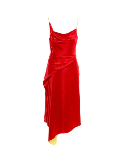 Shop Sies Marjan Farrah Draped Dress In Red