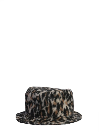 Shop Ruslan Baginskiy Logo Leopard Print Bucket Hat In Multi