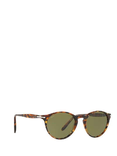 Shop Persol Tortoise Shell Round Frame Sunglasses In Multi