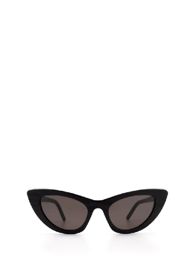 Shop Saint Laurent Eyewear Sl 213 Lily Cat In Black