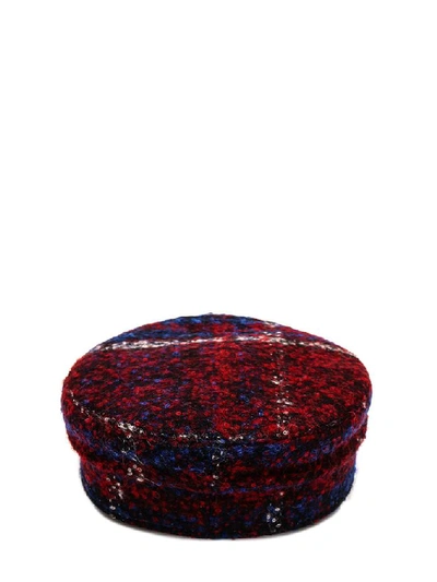 Shop Ruslan Baginskiy Checked Baker Boy Hat In Multi