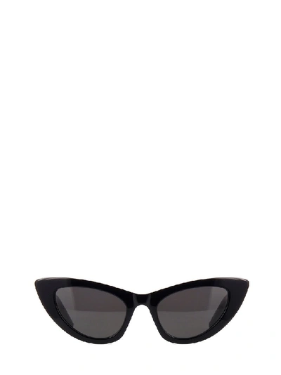 Shop Saint Laurent Eyewear Sl 213 Lily Cat In Black