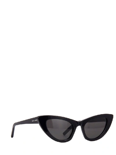 Shop Saint Laurent Eyewear Sl 213 Lily Cat In Black