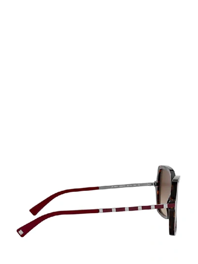 Shop Valentino Eyewear Oversized Square Frame Sunglasses In Brown
