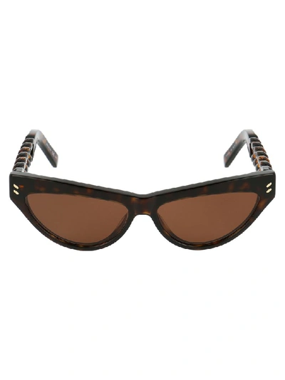 Shop Stella Mccartney Eyewear Cat Eye Frame Sunglasses In Brown