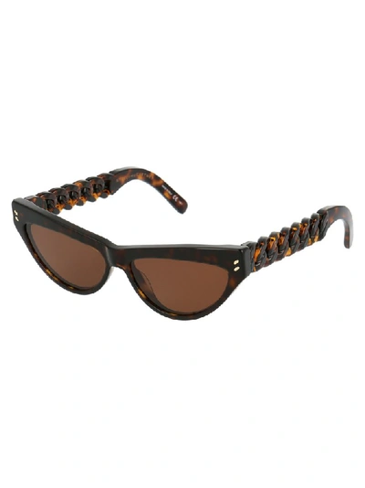 Shop Stella Mccartney Eyewear Cat Eye Frame Sunglasses In Brown