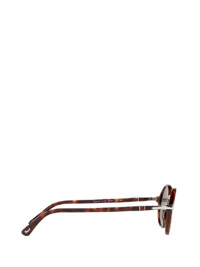 Shop Persol Typewriter Round Frame Sunglasses In Brown