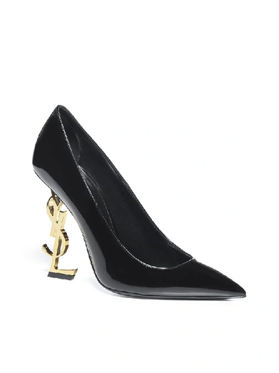 Shop Saint Laurent Opyum Patent Pumps In Black