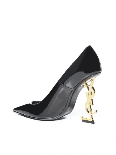 Shop Saint Laurent Opyum Patent Pumps In Black