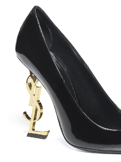 Shop Saint Laurent Opyum Patent Pumps In Black