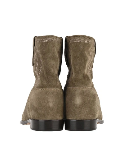 Shop Isabel Marant Crisi Embroidered Ankle Boots In Brown