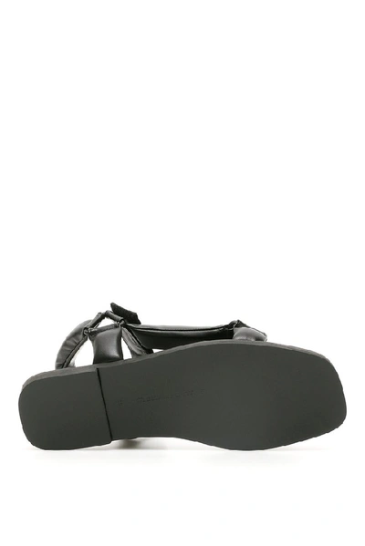 Shop Stella Mccartney Logo Strap Sandals In Black