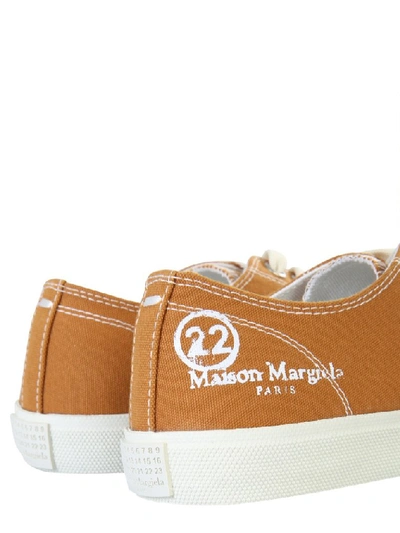 Shop Maison Margiela Tabi Sneakers In Orange