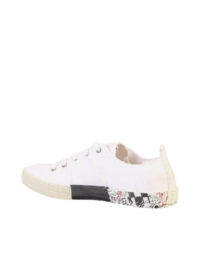 Shop Maison Margiela Printed Sneakers In White