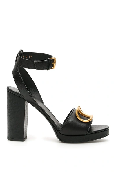 Shop Valentino Vring Sandals In Black