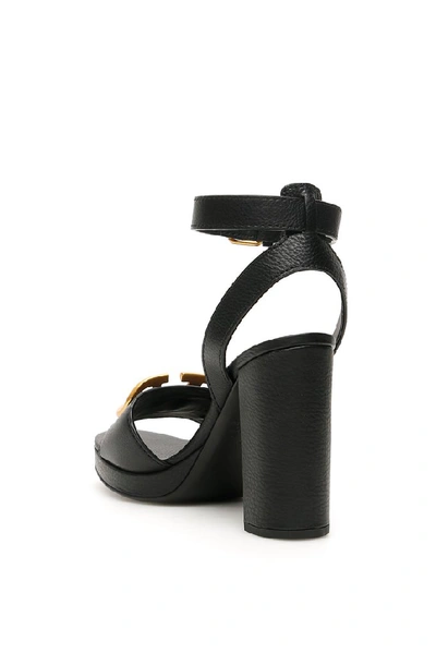 Shop Valentino Vring Sandals In Black