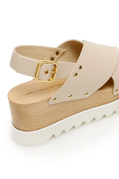Shop Stella Mccartney Elyspe Platform Sandals In Beige