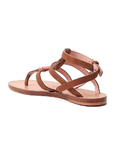 Shop Alberta Ferretti Strapped Sandals In Brown