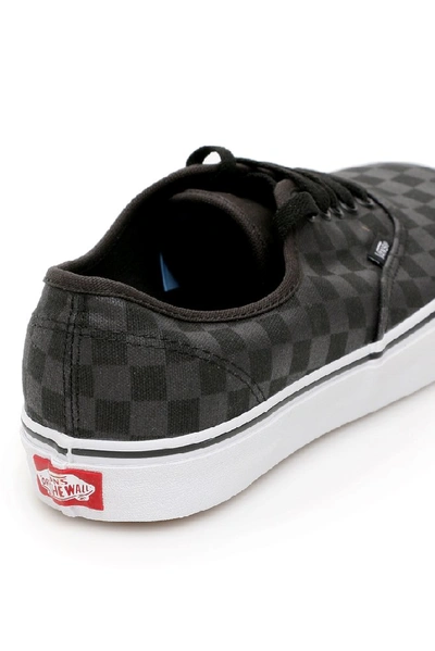 Shop Vans Checkered Effect Lace Up Sneakers In Green