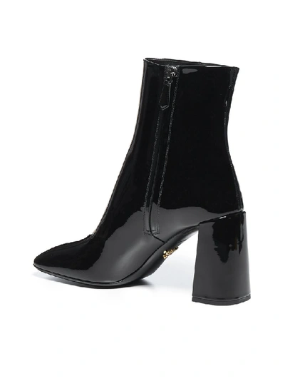 Shop Prada Block Heel Boots In Black