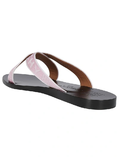 Shop Givenchy Logo Crossover Strap Sandals In Pink