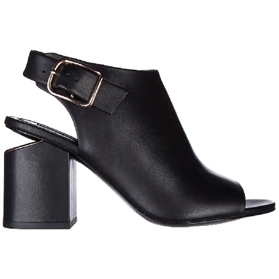 Shop Alexander Wang Nadia Peep Toe Ankle Boots In Black