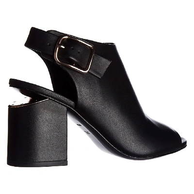 Shop Alexander Wang Nadia Peep Toe Ankle Boots In Black