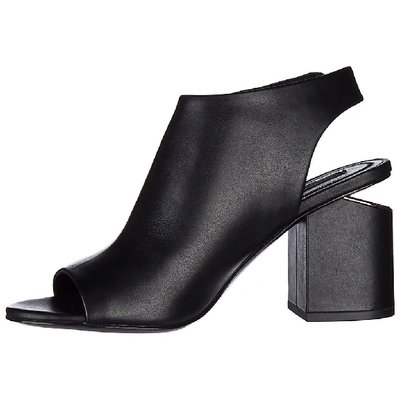 Shop Alexander Wang Nadia Peep Toe Ankle Boots In Black