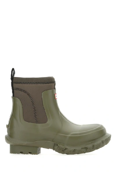 Shop Stella Mccartney X Hunter Ankle Rainboots In Green