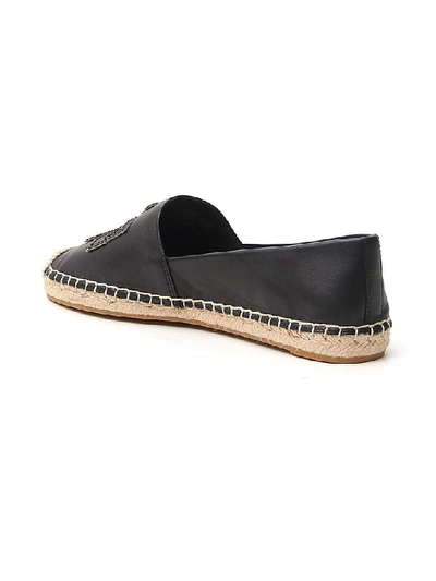 Shop Tory Burch Ines Logo Espadrilles In Black