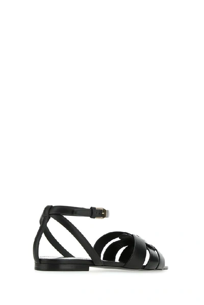 Shop Saint Laurent Tribute Sandals In Black