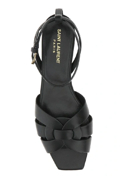 Shop Saint Laurent Tribute Sandals In Black