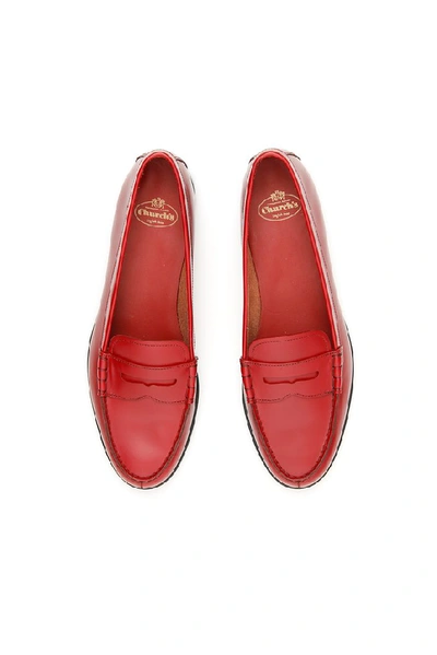 Shop Church's Kara Loafers In Red