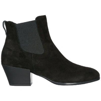 Shop Hogan Heeled Ankle Boots In Black