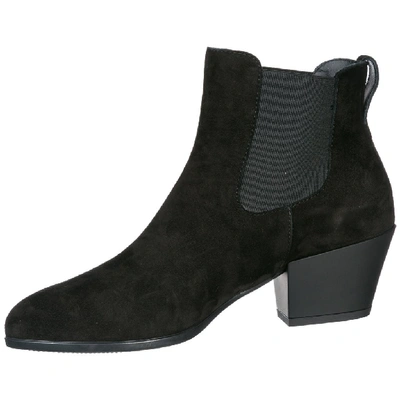 Shop Hogan Heeled Ankle Boots In Black