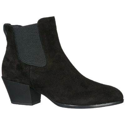 Shop Hogan Heeled Ankle Boots In Black