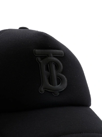 Shop Burberry Logo Embroidered Baseball Cap In Black