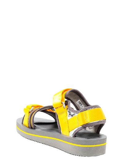 Shop Suicoke Touch Strap Sandals In Yellow